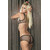 Conjunto de avenida Leg de top e shorts e capas
