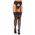 LEG AVENUE MEDIAS OPACAS DE ENCAJE CON LIGUERO - NEGRO nº2