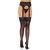 LEG AVENUE MEDIAS OPACAS DE ENCAJE CON LIGUERO - NEGRO nº4
