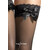 Leg avenue medias de rejilla negra con detalle superior de e