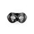 Maschera in pvc con finitura nera opaca