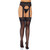 Leg avenue medias opacas de encaje con liguero - negro