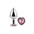 METAL BUTT PLUG CORAZÓN FUCSIA TALLA S 7 CM nº5
