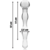MODELLO 13 DILDO IN VETRO BOROSILICATO 18 X 3,5 CM TRASPAREN