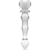 MODELO 21 DILDO CRISTAL BOROSILICATO 20.5 X 3.5 CM TRANSPARE