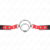 GAG COM MÚLTIPLOS O-RINGS 4 / 4,8 CM VERMELHO 38 X 56 CM nº3
