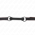 BONE GAG CON CINTURINO IN SIMILPELLE NERO REGOLABILE 41-57 C