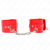 PUNHOS COM FECHO DE CADEADO VERMELHO AJUSTÁVEL 16-23 CM X 5,