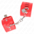 PUNHOS COM FECHO DE CADEADO VERMELHO AJUSTÁVEL 16-23 CM X 5,