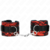 PUNHOS DE RENDA DE VELUDO CURTO E BIND DE NYLON VERMELHO / P