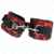 PUNHOS DE RENDA DE VELUDO CURTO E BIND DE NYLON VERMELHO / P
