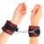 PUNHOS DE RENDA DE VELUDO CURTO E BIND DE NYLON VERMELHO / P