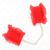 PUNHOS ELÁSTICOS DE RENDA VERMELHO nº1