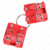 PULSO FIXO COM ANEL E PREGOS AJUSTÁVEIS VERMELHO 17-22 CM X