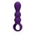 PLUG ANAL COM VIBRAÇÃO EM FORMA DE LÁGRIMAS CLEAR PURPLE LOV