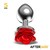 Plug Anal de Metal con Rosa Roja en la Base Talla S nº1