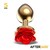 Plug Anal de Metal Dorado con Rosa Roja en la Base Talla S n