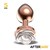 Plug Anal de Metal Oro Rosa con Rosa Blanca en la Base Talla
