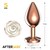 Plug Anal de Metal Oro Rosa con Rosa Blanca en la Base Talla