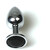Plug anale piccolo in metallo nero con borsa