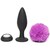 Plug vibrador grande recargable - negro y morado