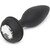 Plug vibrador grande recargable - negro y morado