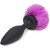 Plug vibrador grande recargable - negro y morado