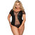 QUEEN PLUS FETISH MANCHES COURTES TEDDY nº1
