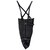 RESTRIÇÃO DE BRAÇOS LACE-UP FULL SLEEVE PRETO XTREME OUCH! n