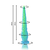 SCYLLA FLUORESCENTE TENTCULO FINO DILDO TAMANHO PEQUENO nº2