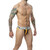 Sexy tanga naranja de rayas con abertura trasera #5