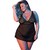 Lingerie negra sedutora, com costas descobertas e renda