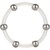 Anillo de silicona con cuentas de acero - talla xl