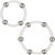 Kit de 2 uds - anillo de silicona con cuentas de acero