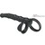 ANEL VIBRATÓRIO PARA PÊNIS TATUM COM PLUG 10 VIBRAÇÕES PRETO