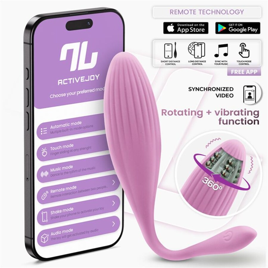 Huevo Vibrador con Bolas Internas con Rotación y APP USB nº8