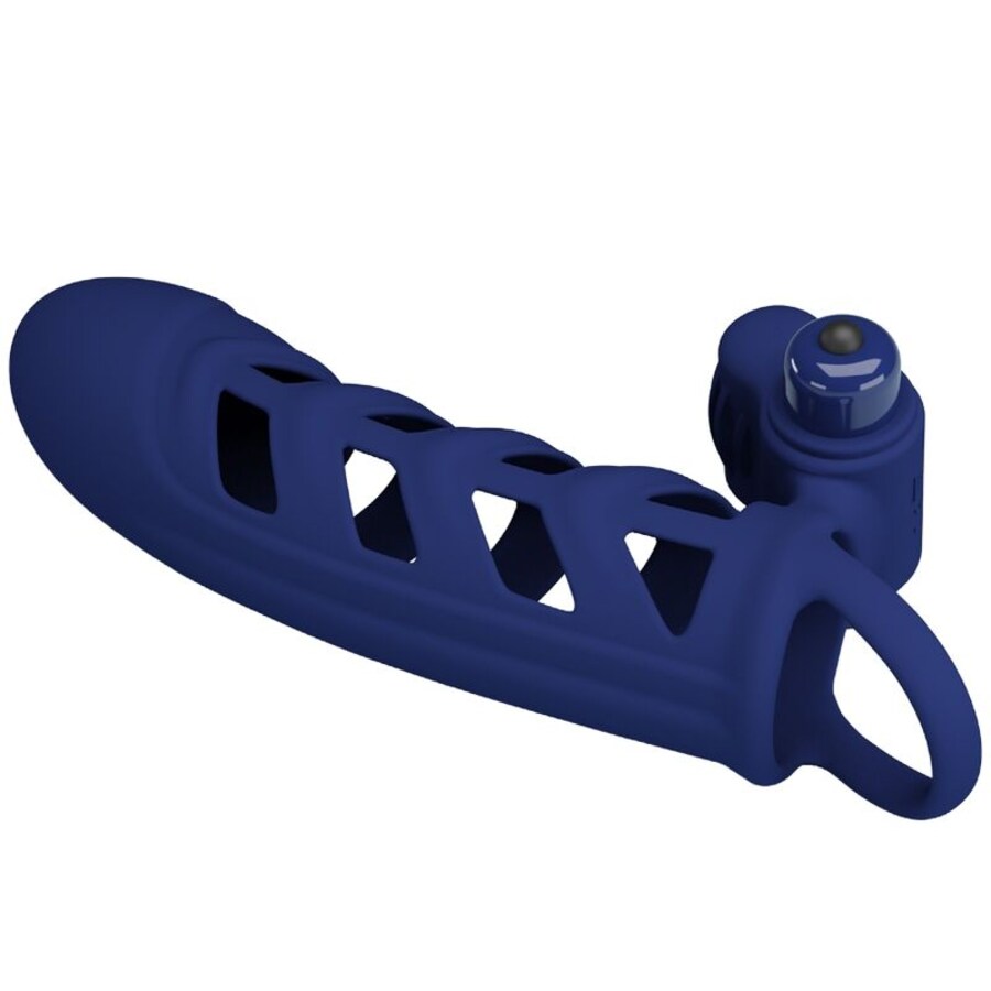 ALTAF ANILLO VIBRADOR CON FUNDA DE SILICONA AZUL