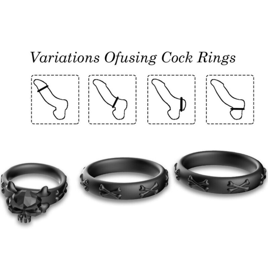 ANEL CALAVERA SILICONE NEGRA 3