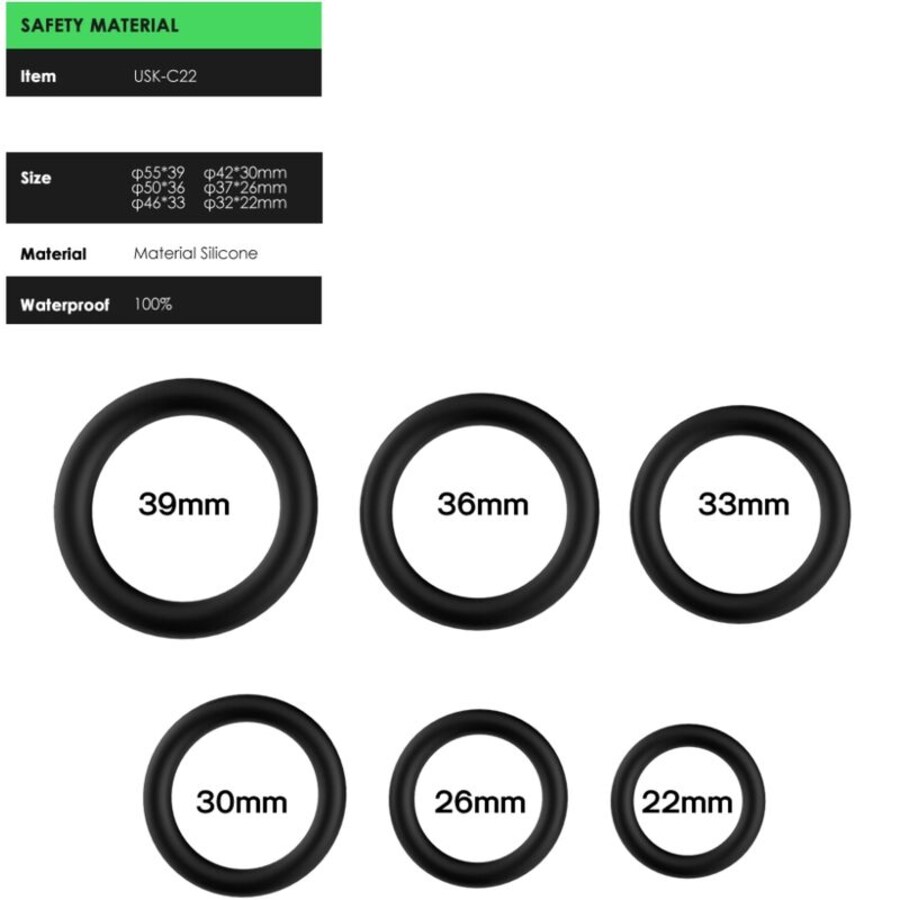 BLACK SILICONE RINGS 2