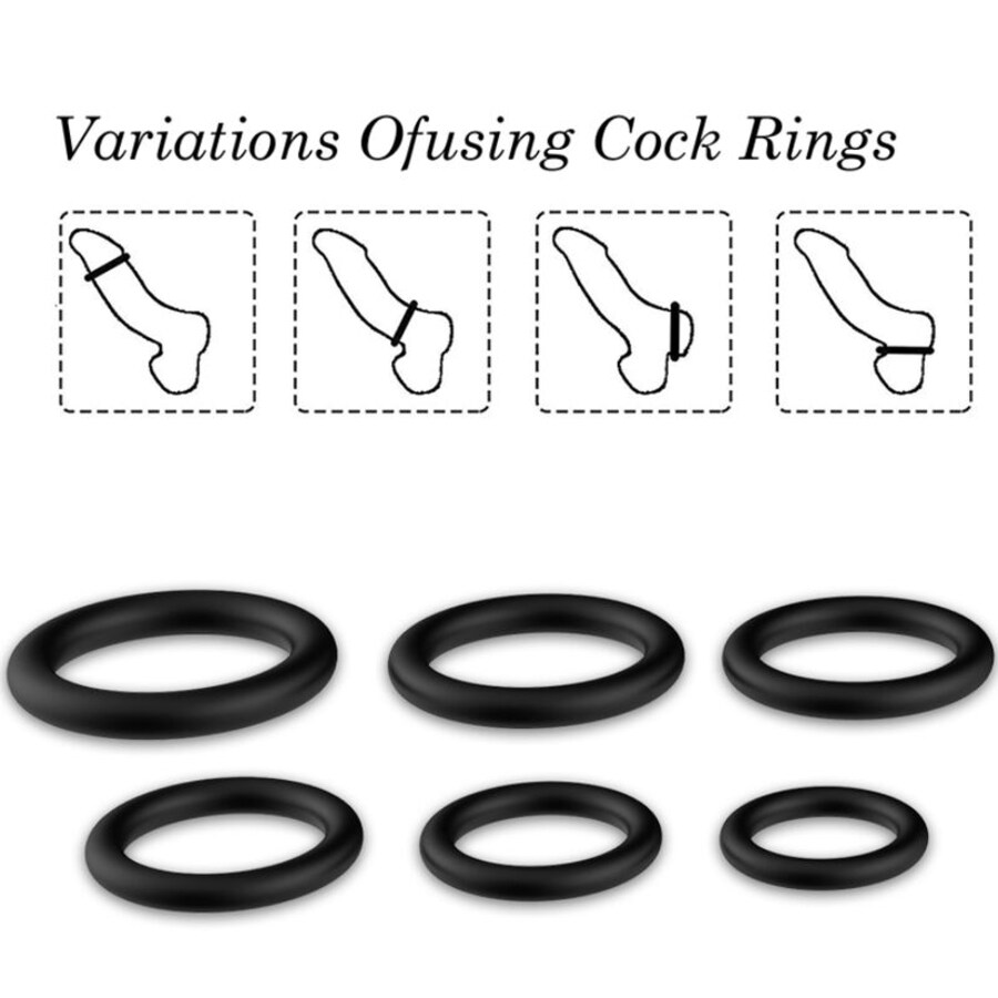 BLACK SILICONE RINGS 3