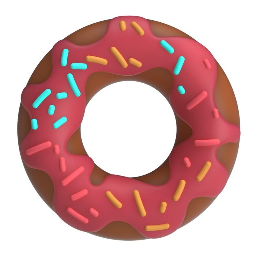 Anel de silicone com design divertido inspirado em donuts