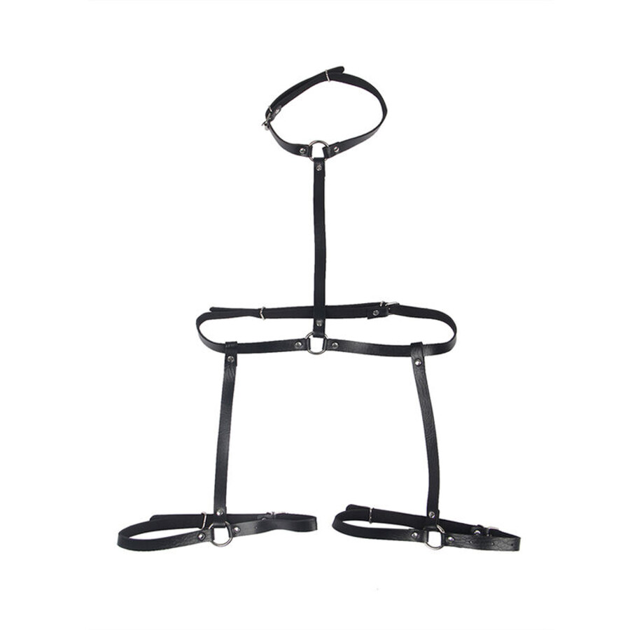 ARNÉS DE CUERPO CUERO NEGRO TALLA 4