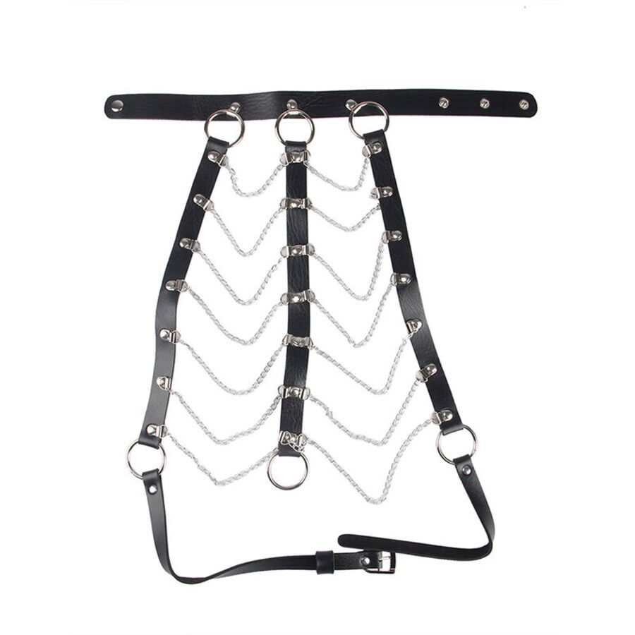 CHEST HARNESS LEATHER CHAINS N 4