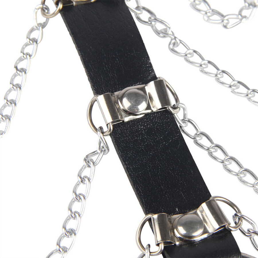CHEST HARNESS LEATHER CHAINS N 6