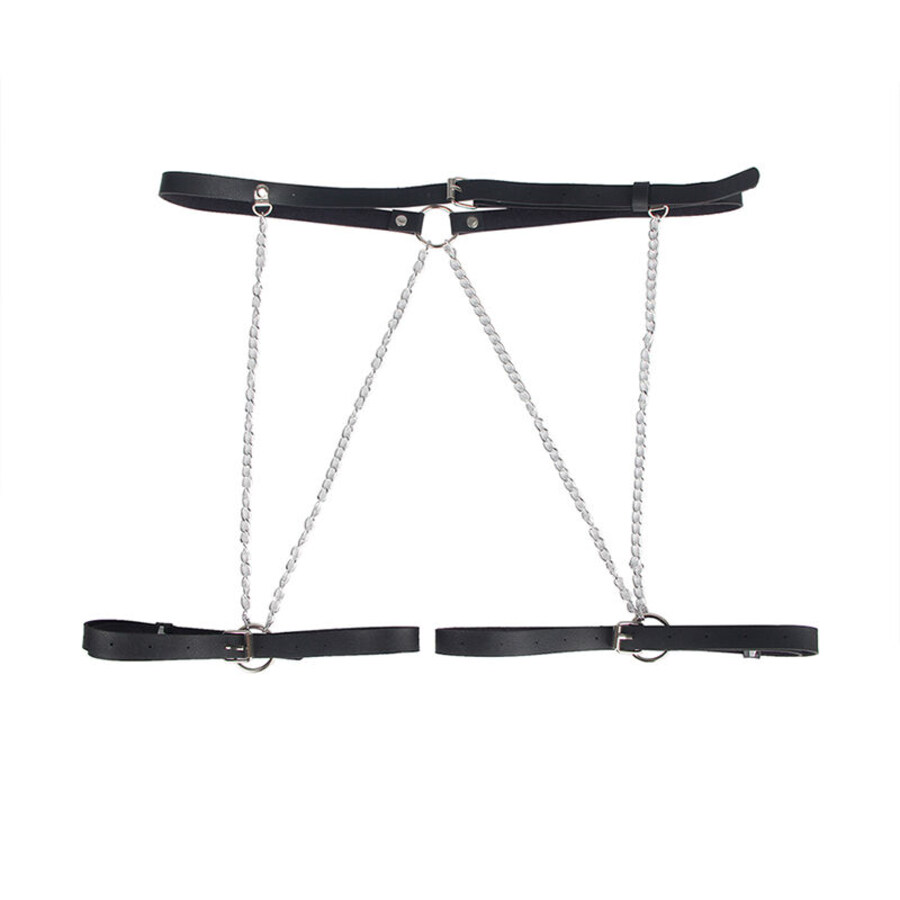 BELT SHAPED LEATHER HARNESS BLACK 4