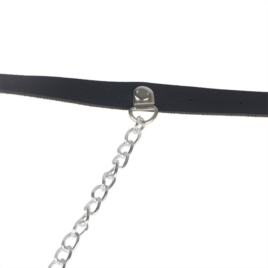 BELT SHAPED LEATHER HARNESS BLACK 5
