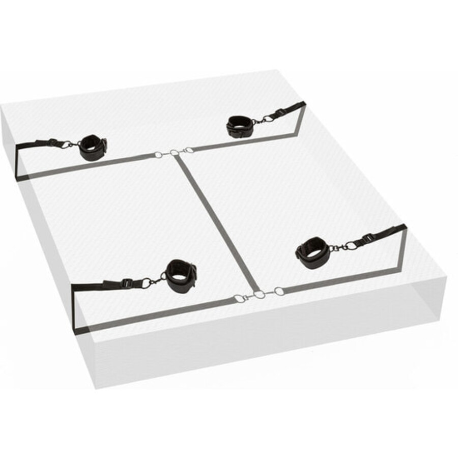 Laços de cama - restrição de cama ilimitada - preto Laços de cama - restrição de cama ilimitada - preto
