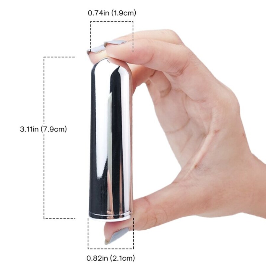 BALA VIBRADOR PRATA 2.1 CM X 7.9 CM BALA VIBRADOR PRATA 2.1 CM X 7.9 CM