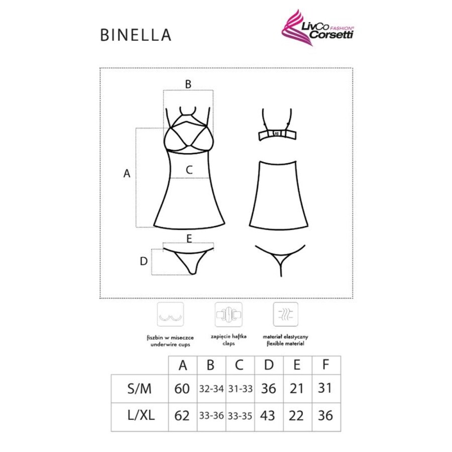 BINELLA SET BABYDOLL + TANGA N 5