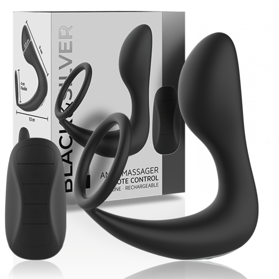 BLACK&amp;SILVER - MASSEUR ANAL TÉLÉCOMMANDE RECHARGEABL